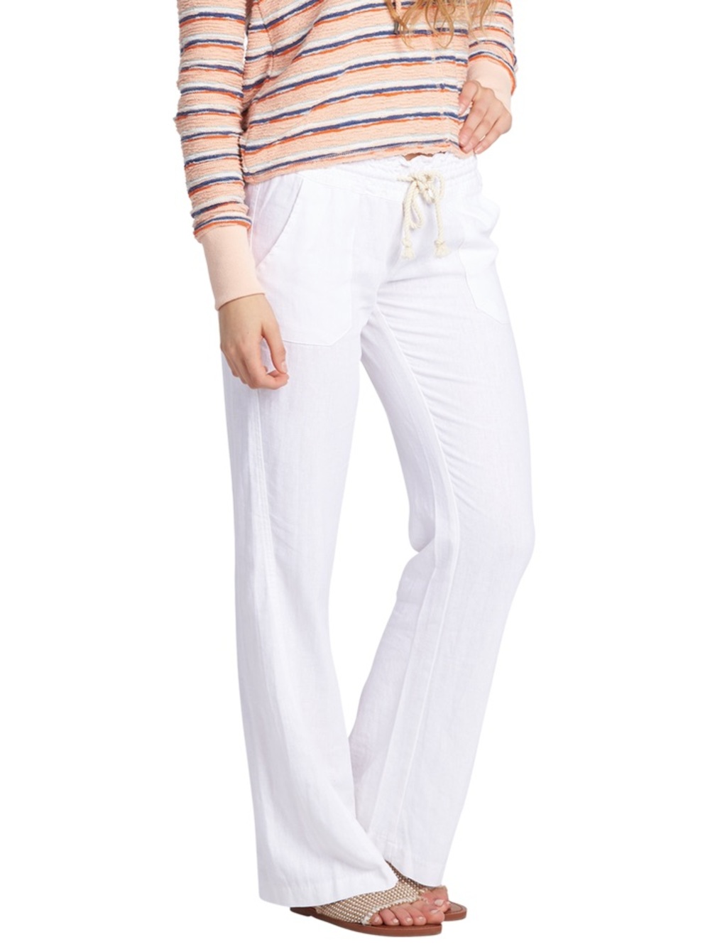 Brand New Roxy White Oceanside Pant, Women’s Small
